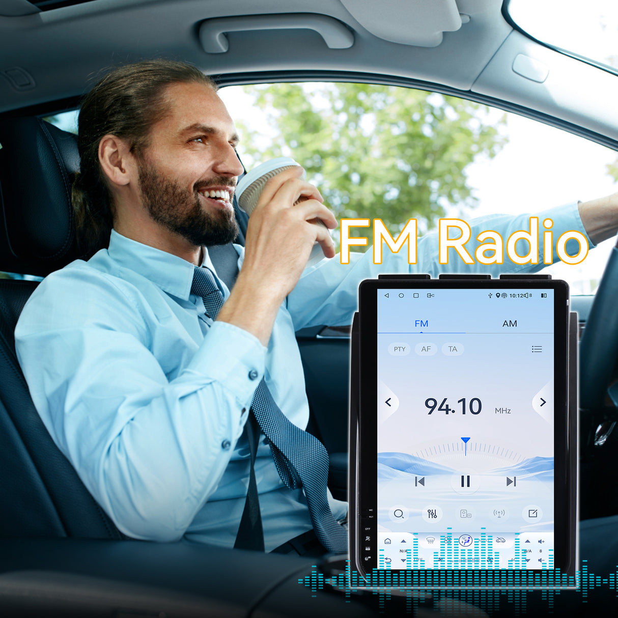 Car Stereo Radio 8-Core Qualcomm CPU, with Android Auto Wireless Carplay for Ford F150 2015-2020 Upgrade 2K Touchscreen Bluetooth WiFi GPS DSP AM FM Head Unit