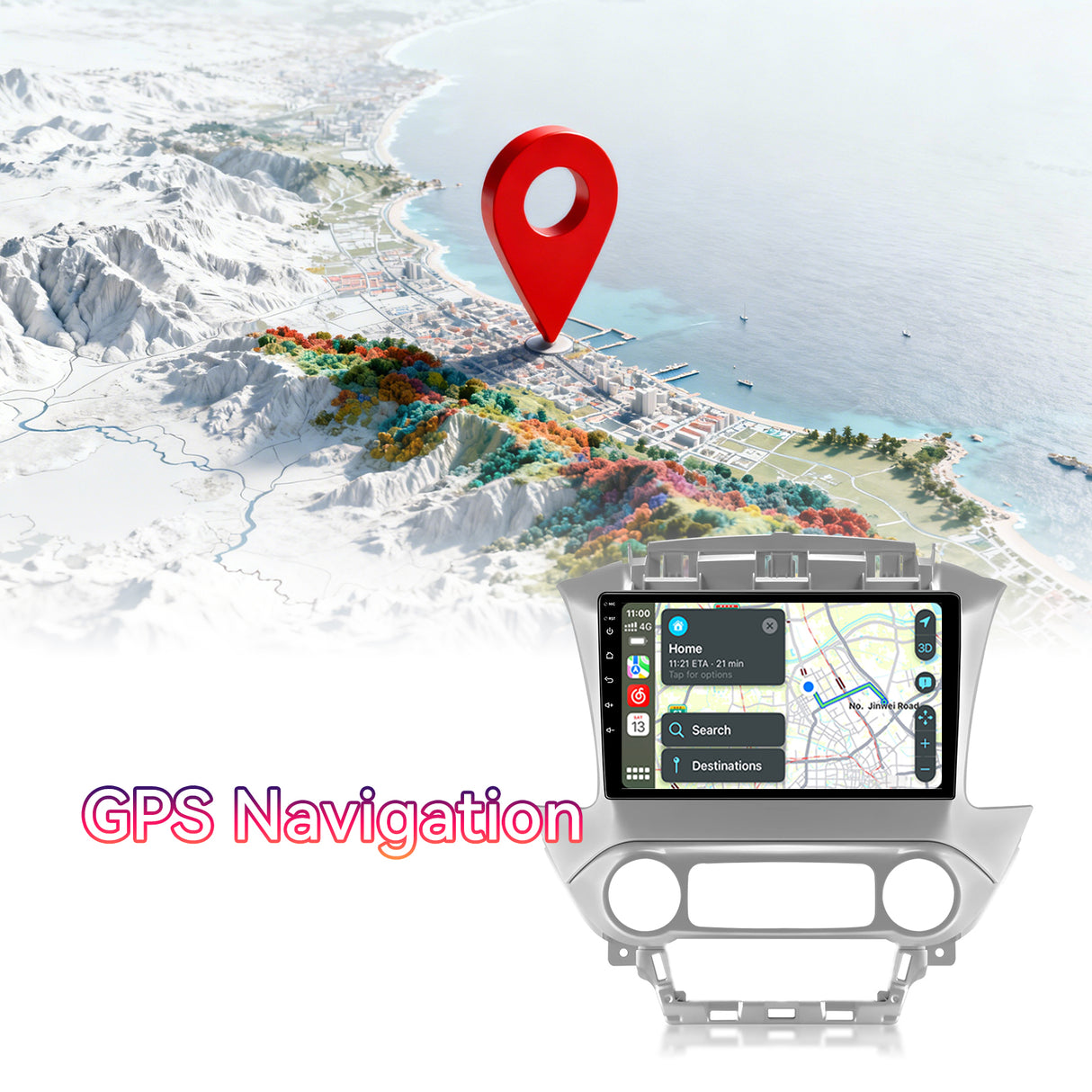 Car Stereo for Chevy Suburban Tahoe Yukon 2015-2019 Upgrade Wireless CarPlay & Android Auto AHD Backup Camera GPS SWC FM WiFi Bluetooth