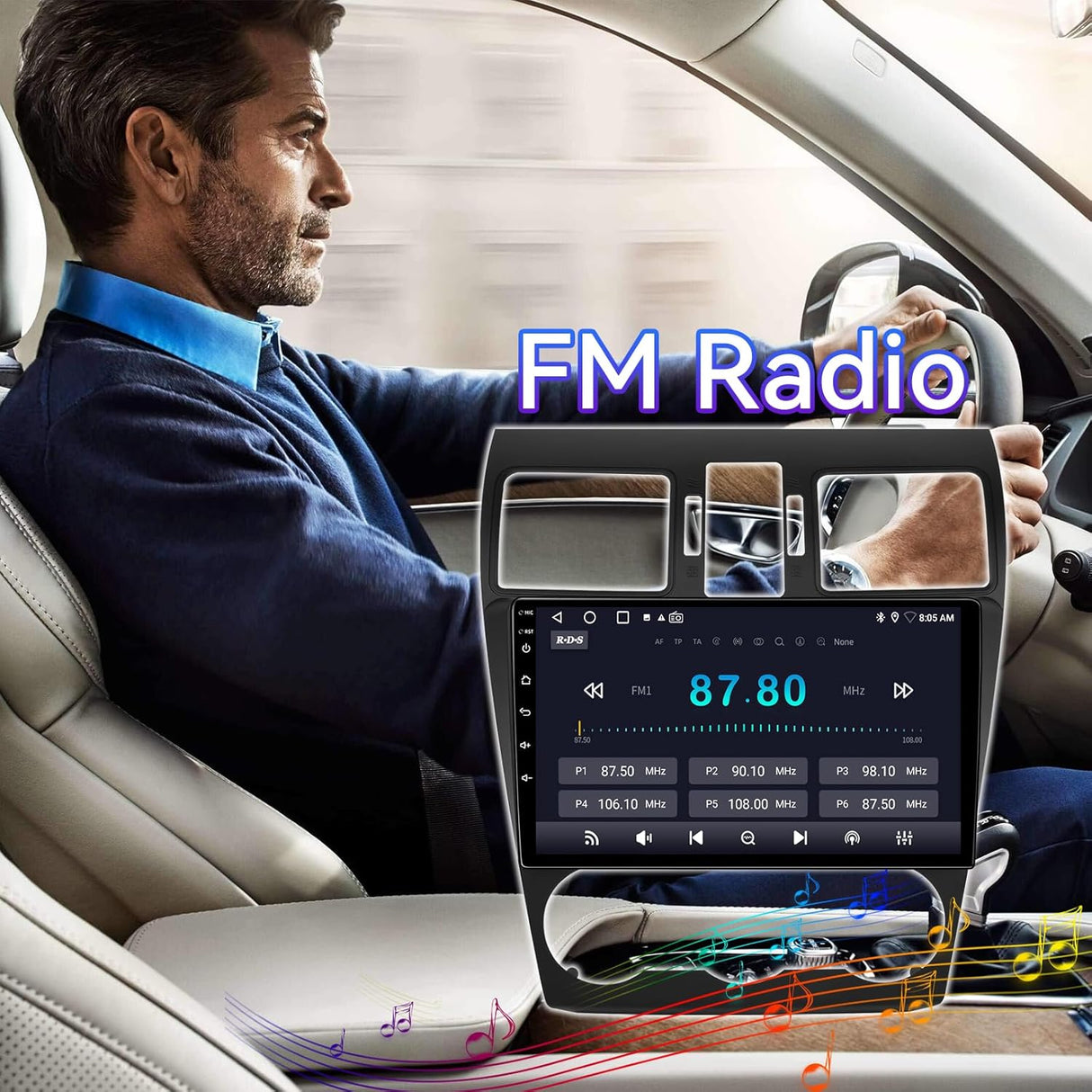Android 13 Car Radio Stereo Compatible with Subaru Forester WRX Impreza 2013 2014 2015, 2+64G 9 Inch Touch Screen with Wireless CarPlay Android Auto/GPS Navigation, Mirrorlink, Backup Camera