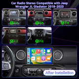 11.5 Inch Car Radio Stereo Compatible with Jeep Wrangler JL 2018-2021/Gladiator JT 2020 2021,4+64G Android Car Radio with CarPlay &Android Auto GPS Navigation SWC Backup Camera