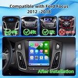 9.7 Inch Android 13 Car Radio Compatible with Ford Focus Radio 2012 2013 2014 2015 2016 2017 2018, 2+64G Car Replacement Radio with CarPlay/Android Auto，Bluetooth GPS SWC FM Backup Camera