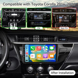 Android 13 Car Stereo Radio Head Unit Compatible with Toyota Corolla 2014 2015 2016 Wireless Carplay&Android Auto, 10 Inch Touchscreen Bluetooth Navigation,FM Radio,Mirror Link,Backup Camera