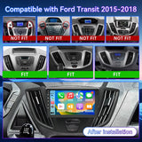 Android 13 Car Radio Compatible with Ford Transit 2015-2018, Car Stereo with Wireless CarPlay Android Auto, 2+64G, 9 Inch Touchscreen, Mirrorlink/GPS Navigation/Backup Visit the ZHNN Store