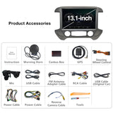 13.1" QLED Car Radio Stereo Compatible with Chevy Silverado & GMC Sierra 2014 2015 2016 2017 2018 Replacement Radio Upgrade, 2K, 8 Core, CarPlay&Android Auto, 5G WiFi, AM/FM, GPS, Backup Camera, 48 EQ