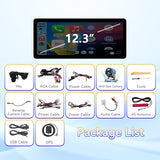 12.3" Android 13 Car Stereo Radio with Android Auto Wireless Carplay Compatible with Nissan Rogue 2014-2020 8core 4+64G Upgrade 2K Touchscreen Bluetooth WiFi GPS DSP AM FM Head Unit