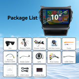 Android Car Stereo for Hyundai Santa Fe 2013-2017 , 10 Inch Touch Screen Car Radio with Wireless CarPlay Android Auto MirrorLink GPS WiFi FM HiFi Steering Wheel Control+AHD Backup Camera