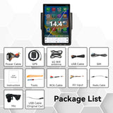 14.4 inch Car Stereo Radio 8-Core Qualcomm CPU, Android Auto Wireless Carplay for Dodge RAM 1500 2500 3500 2013-2018 Tesla Style Touch Screen Bluetooth WiFi GPS DSP AM FM Head Unit