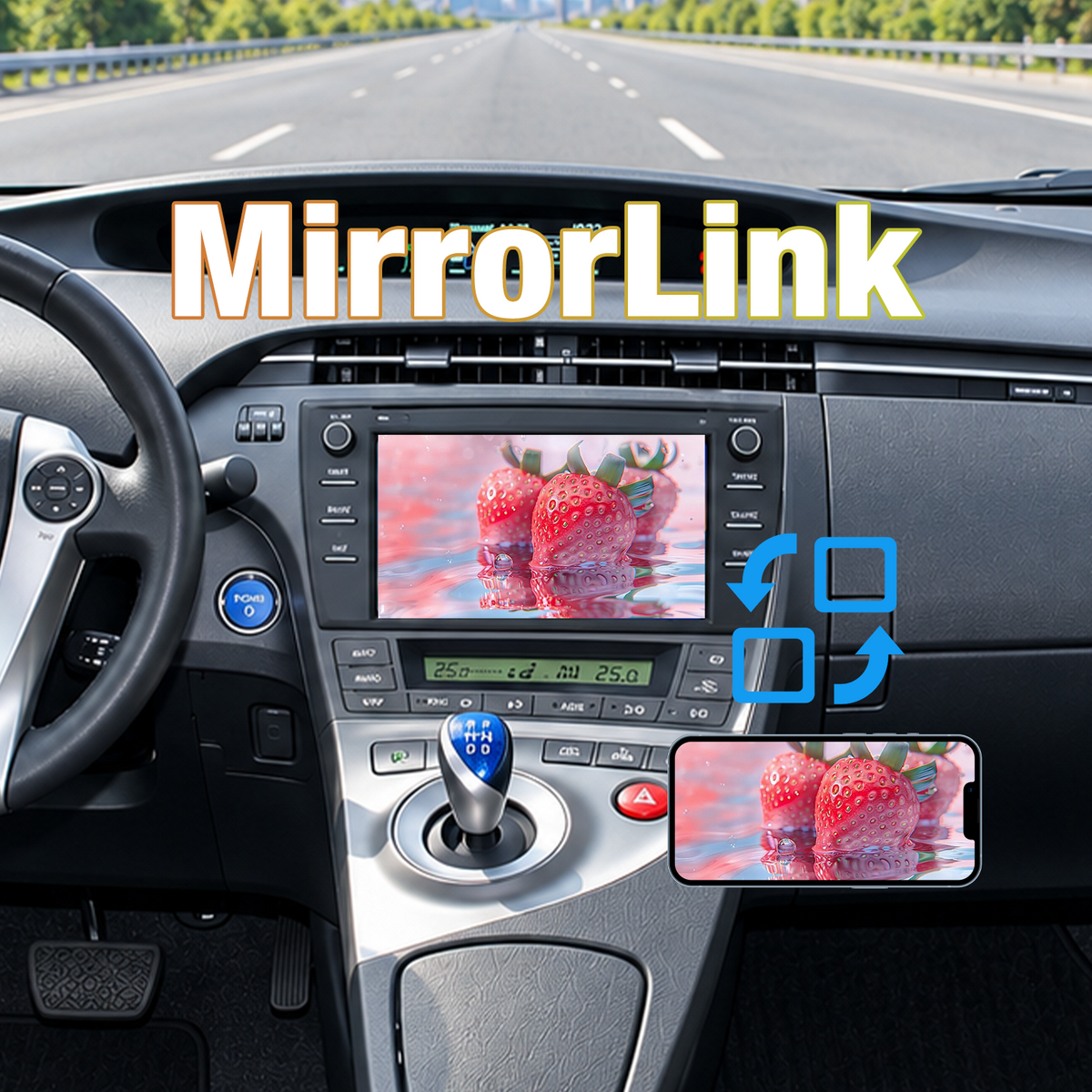 Android Car Stereo for Toyota Prius 2003-2009, 9’’ Touch Screen Radio Receiver, Support Wireless Apple CarPlay, Android Auto