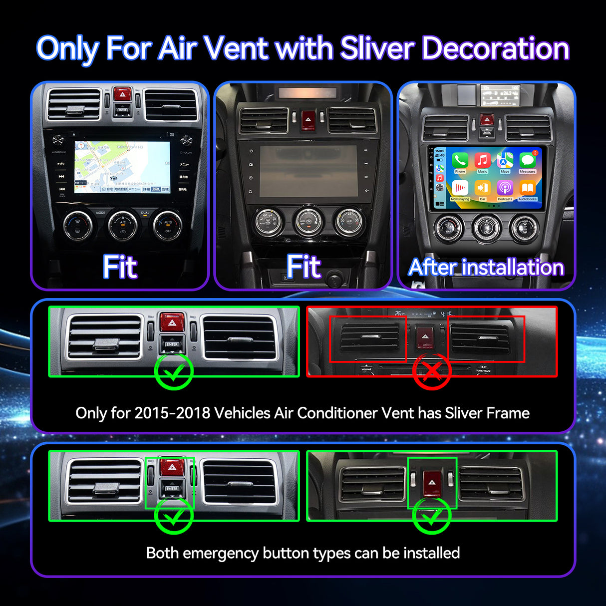 ZHNN Android 13 Car Radio Compatible with Subaru Forester WRX Impreza STi 2016-2018, 9" 2+64G Touch Screen Car Stereo with Wireless CarPlay Android Auto/WiFi/Bluetooth/GPS/Backup Camera