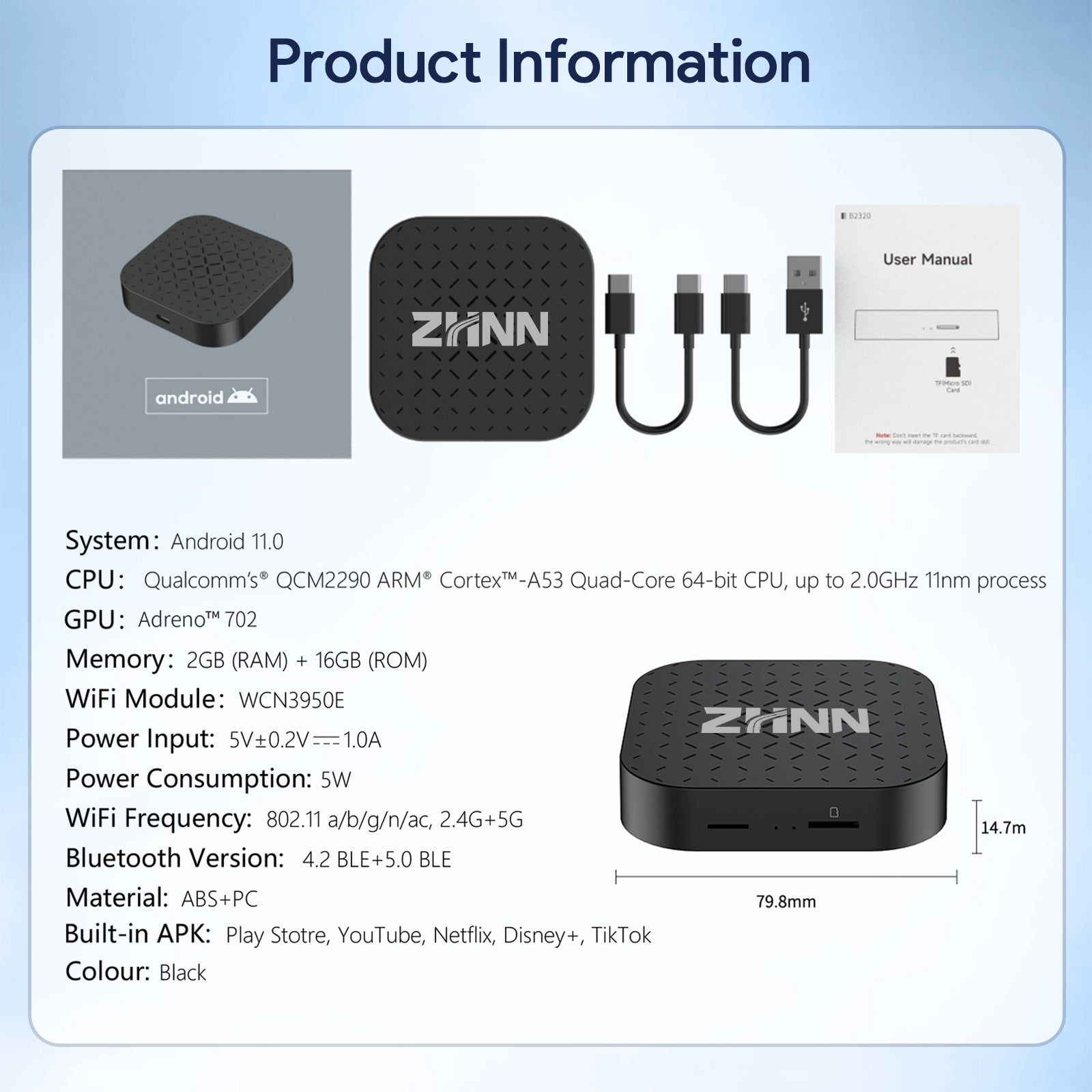 ZHNN Car Box Y1 for Car with OEM Wired Carplay Car Radio