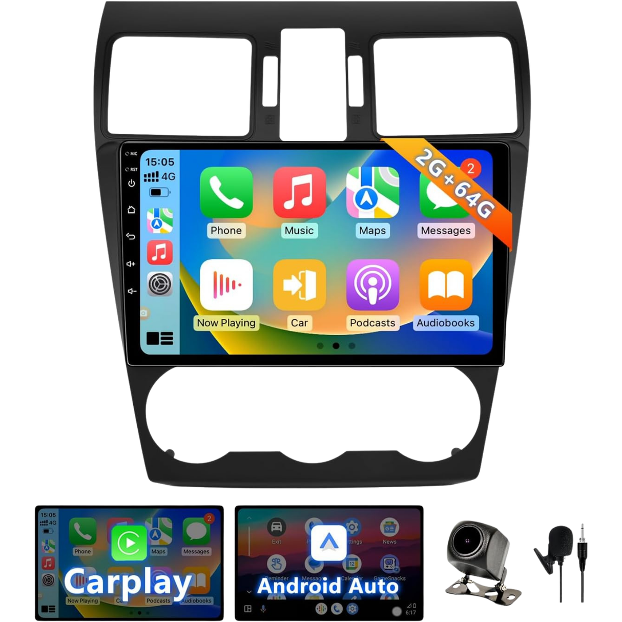 ZHNN Car Radio Stereo Compatible with Subaru Forester WRX Impreza 2013 2014 2015 with Carplay/Android Auto