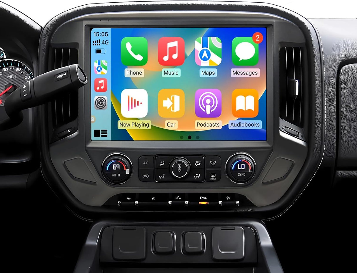 ZHNN Car Radio Stereo Compatible with Chevy Silverado GMC Sierra 2014-2018, support Carplay/Android Auto