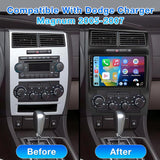 ZHNN Android 13 Car Radio Stereo Compatible with Dodge Charger/Magnum 2005 2006 2007, 9 inch 2+64GB Car Stereo with CarPlay Android Auto Mirrorlink GPS Navigation Backup Camera
