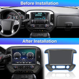 ZHNN Car Radio Stereo Compatible with Chevy Silverado GMC Sierra 2014-2018, support Carplay/Android Auto