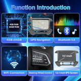 ZHNN Car Radio Stereo Compatible with Chevy Silverado GMC Sierra 2014-2018, support Carplay/Android Auto