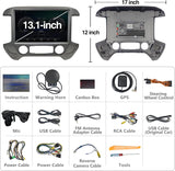 ZHNN Car Radio Stereo Compatible with Chevy Silverado GMC Sierra 2014-2018, support Carplay/Android Auto