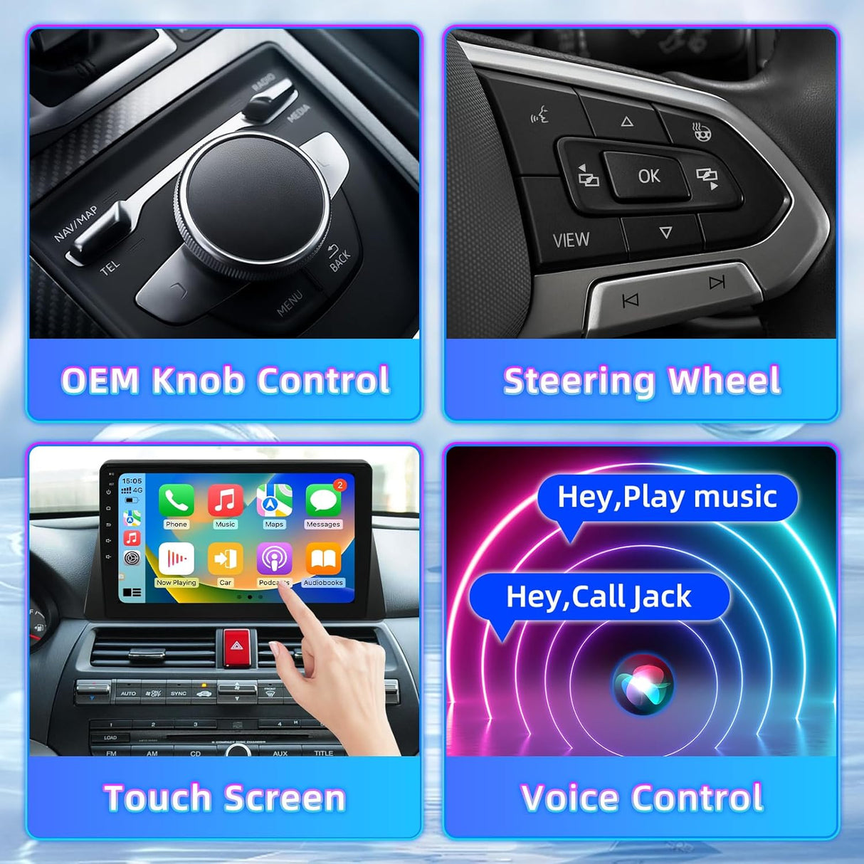2+64G Car Stereo Radio Compatible with Honda Accord 8th 2008 2009 2010 2011 2012 2013, 10.1 Inch Android 13 Car Head Unit with Wireless CarPlay Android Auto, WiFi GPS MirrorLink SWC Backup Camera