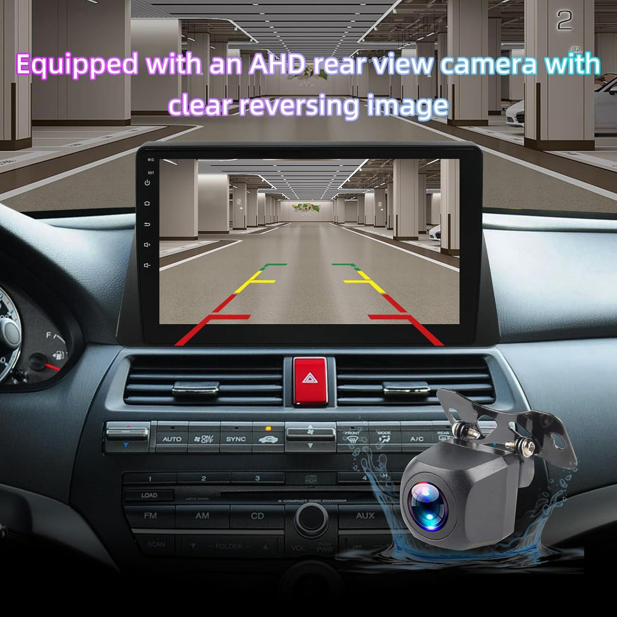 2+64G Car Stereo Radio Compatible with Honda Accord 8th 2008 2009 2010 2011 2012 2013, 10.1 Inch Android 13 Car Head Unit with Wireless CarPlay Android Auto, WiFi GPS MirrorLink SWC Backup Camera