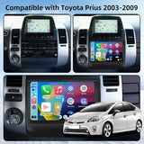ZHNN Android 13 Car Radio Compatible with Toyota Prius 2003 2004 2005 2006 2007 2008 2009, 2+64G 9 Inch Car Stereo Support Wireless CarPlay Android Auto Bluetooth GPS Navigation SWC FM Backup Camera