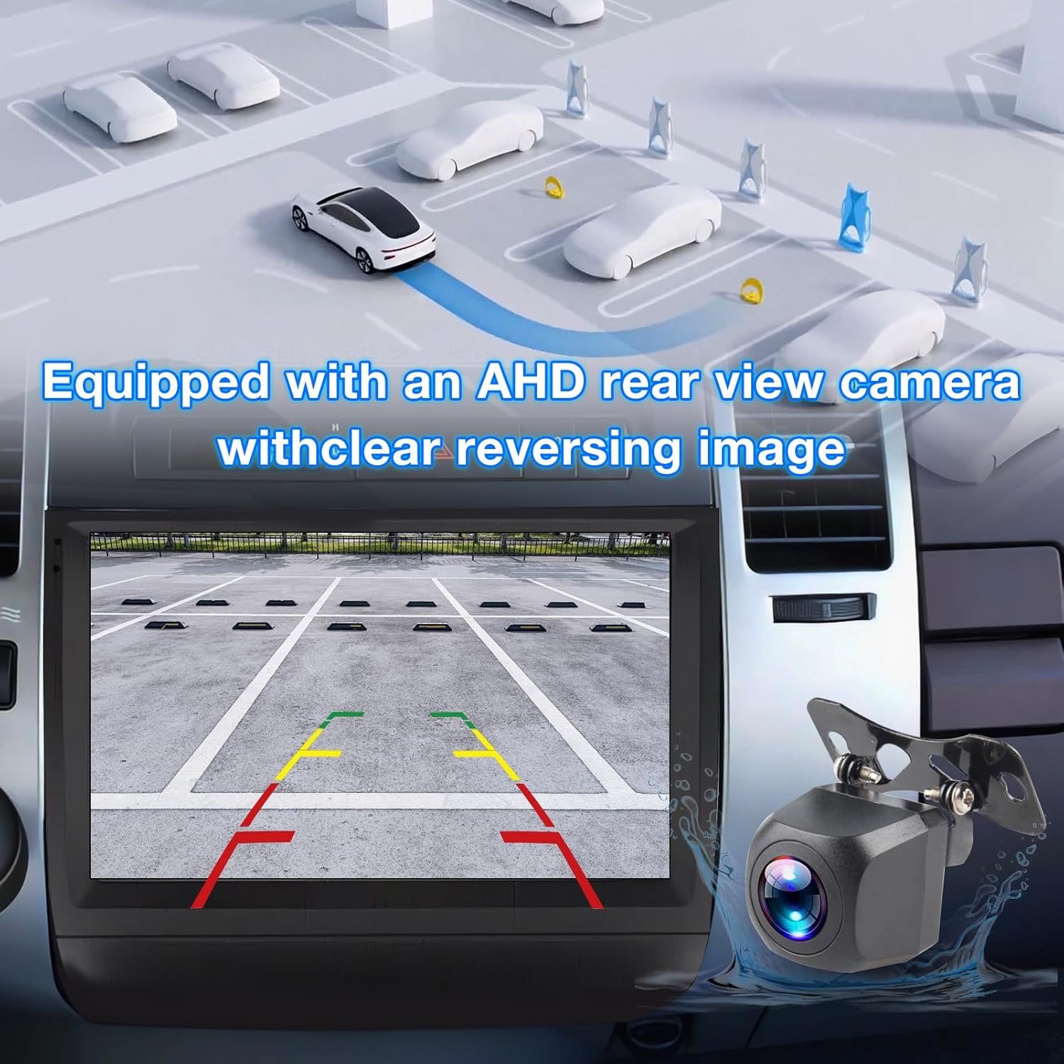 ZHNN Android 13 Car Radio Compatible with Toyota Prius 2003 2004 2005 2006 2007 2008 2009, 2+64G 9 Inch Car Stereo Support Wireless CarPlay Android Auto Bluetooth GPS Navigation SWC FM Backup Camera