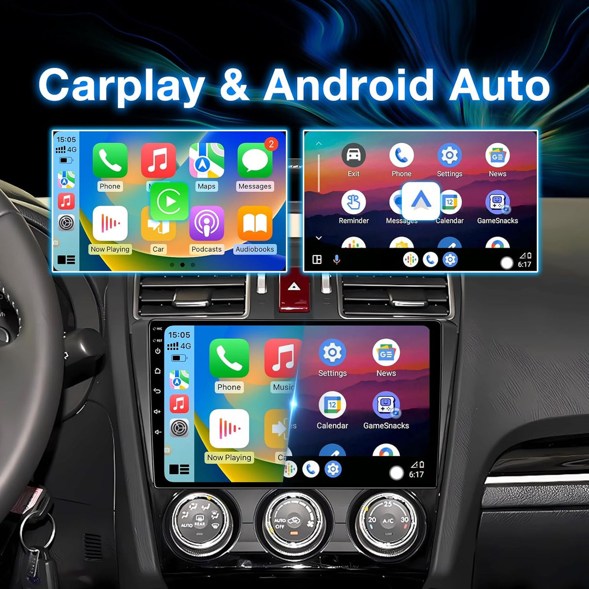ZHNN Car Radio Stereo Compatible with Subaru Forester WRX Impreza 2013 2014 2015 with Carplay/Android Auto