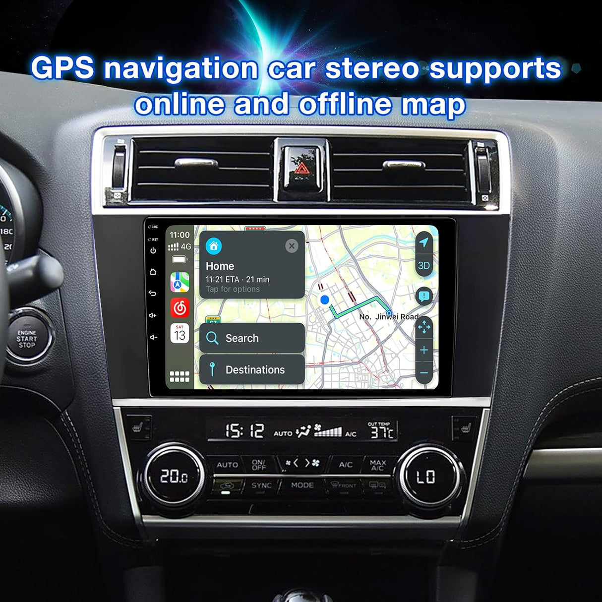 Android 13 Car Radio Compatible with Subaru Legacy Outback 2015-2018, 9 Inch 2+64G Car Stereo Support Wireless CarPlay/Android Auto/Bluetooth/GPS Navigation/SWC/FM Radio/Backup Camera