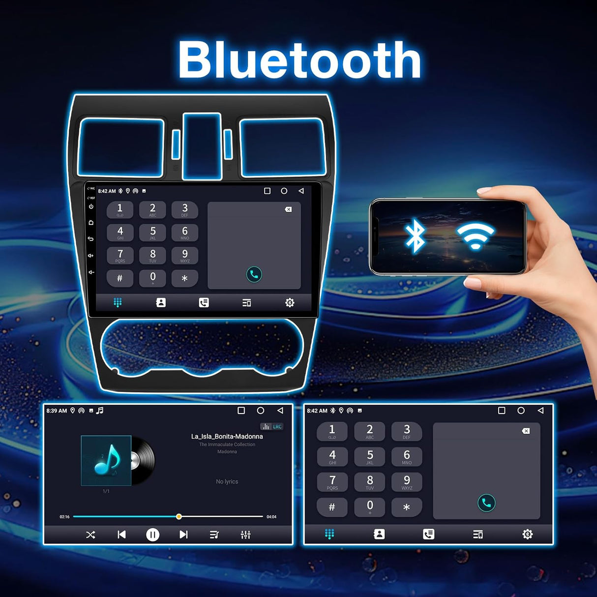 ZHNN Car Radio Stereo Compatible with Subaru Forester WRX Impreza 2013 2014 2015 with Carplay/Android Auto