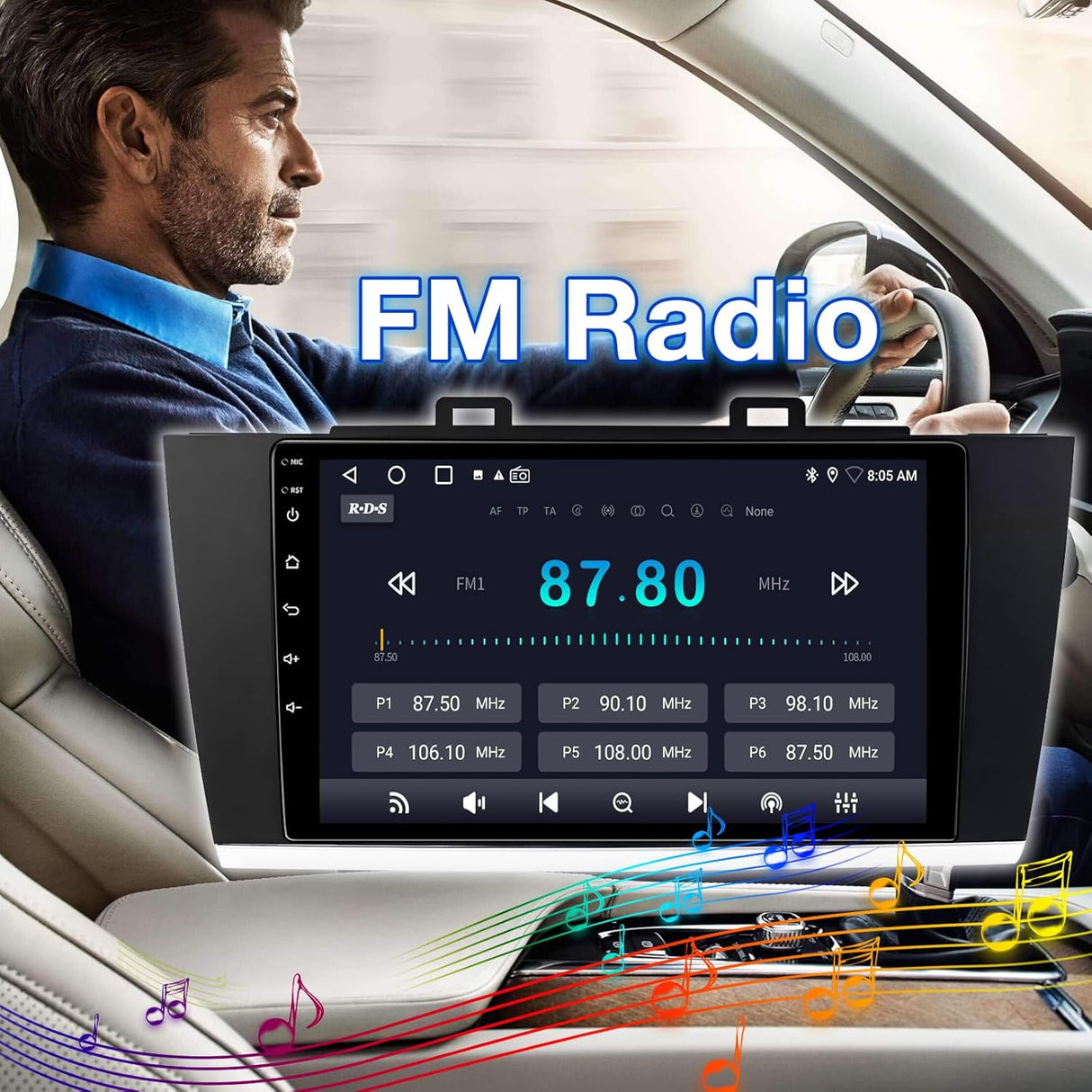Android 13 Car Radio Compatible with Subaru Legacy Outback 2015-2018, 9 Inch 2+64G Car Stereo Support Wireless CarPlay/Android Auto/Bluetooth/GPS Navigation/SWC/FM Radio/Backup Camera