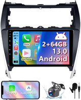 Android 13 Car Radio Compatible with Toyota Camry 2012 2013 2014, 10.1 Inch 2+64GB Car Head Unit Stereo Support Carplay/Android Auto MirrorLink, GPS Navigation WiFi Bluetooth