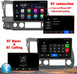 Car Radio Compatible with Honda Civic 2006 2007 2008 2009 2010 2011,Car Stereo Android 13 Touch Screen Wireless CarPlay&Android Auto