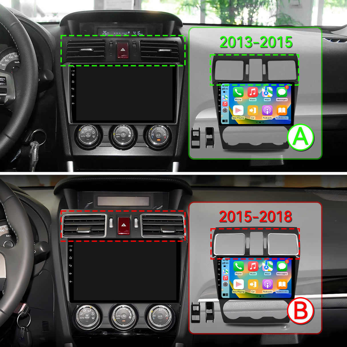 Android 13 Car Radio Stereo Compatible with Subaru Forester WRX Impreza 2013 2014 2015 with Carplay/Android Auto, 2+64G 9 Inch Car Head Unit with GPS Navigation, Mirrorlink, Backup Camera