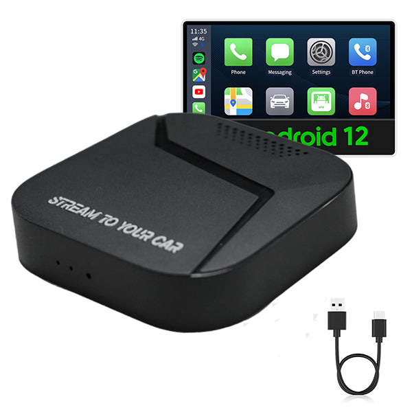 STREAM TO YOUR CAR Newest Android 12 Carplay Wireless Adapter