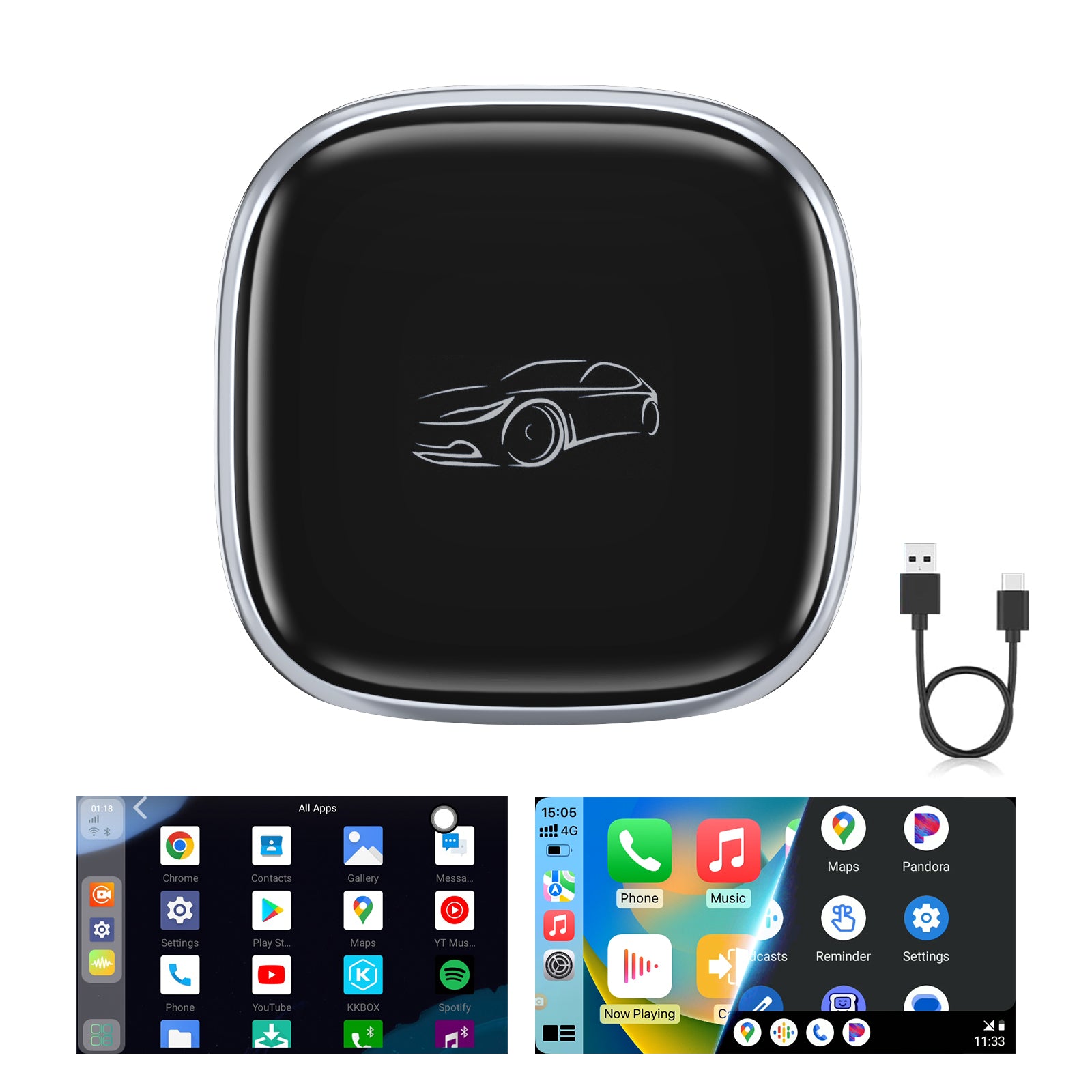 Renew ZHNN Android 13 Carplay Wireless Box Fit for OEM Wired Carplay