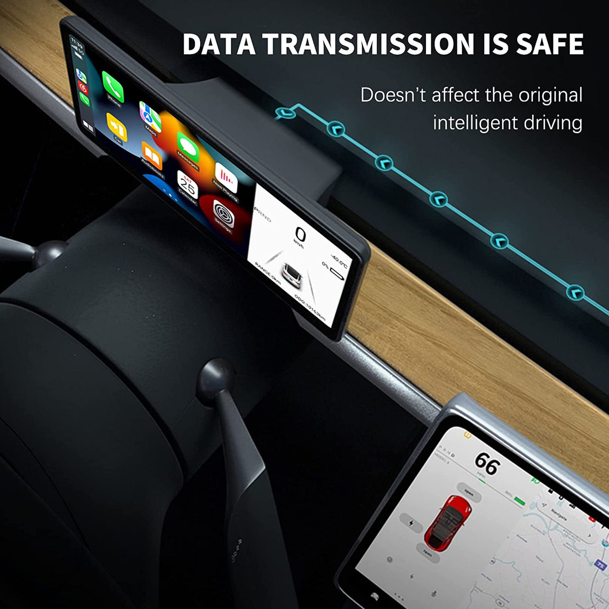 ZHNN Tesla Apple CarPlay Touch Screen Display Fit for Model 3/Y
