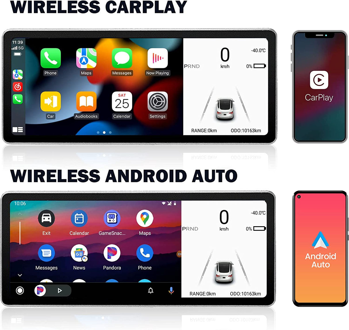 ZHNN Tesla Apple CarPlay Touch Screen Display Fit for Model 3/Y